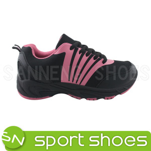 Women Sports Shoes PU Injection Sports Shoes PVC Outsole (SNS-01028)